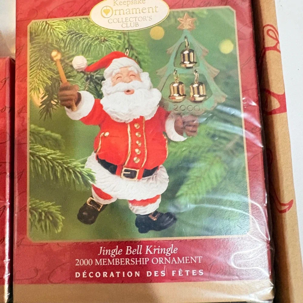 Hallmark Keepsake Ornament Collector Club 2000 Membership Kit Santa Reindeer